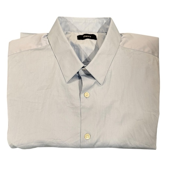 Theory Blue Casual Button Down Shirt - Picture 1 of 6